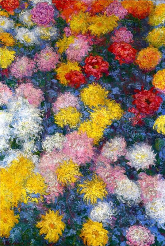 Chrysanthemums - Claude Monet Paintings